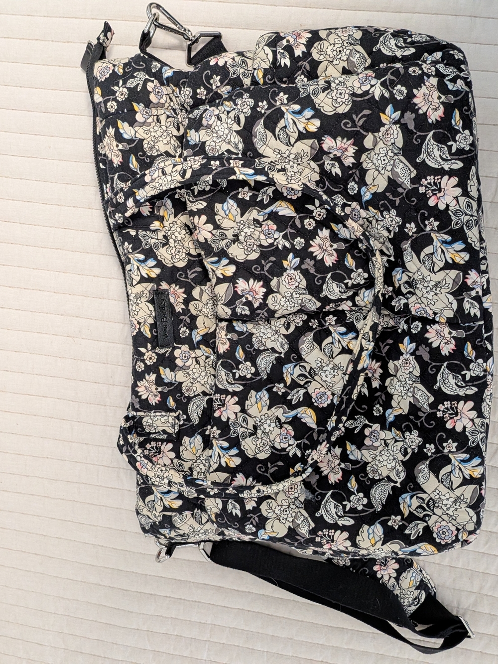 Vera Bradley Black Floral Quilted Baby Bag